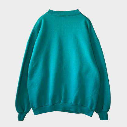 90's Disney Mickey "California"ディズニー ミッキー スウェット ターコイズ(L)/C0128S-SO