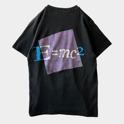 90's Albert Einstein アインシュタイン Tシャツ 数式 偉人 黒(about M)/C0993T-SO
