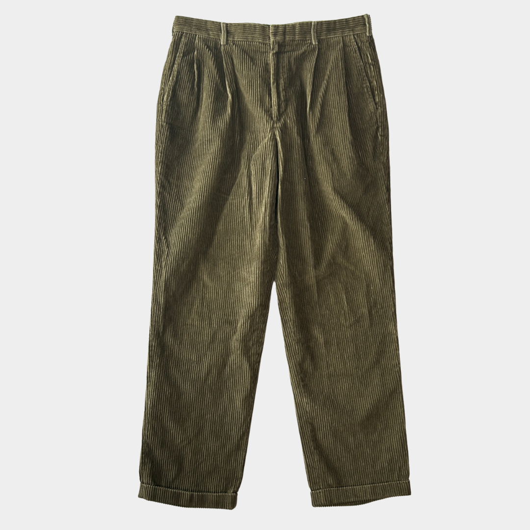 90's~ LANDS'END corduroy pants ランズエンド コーデュロイパンツ ブラウン (35)/A9056P-SO