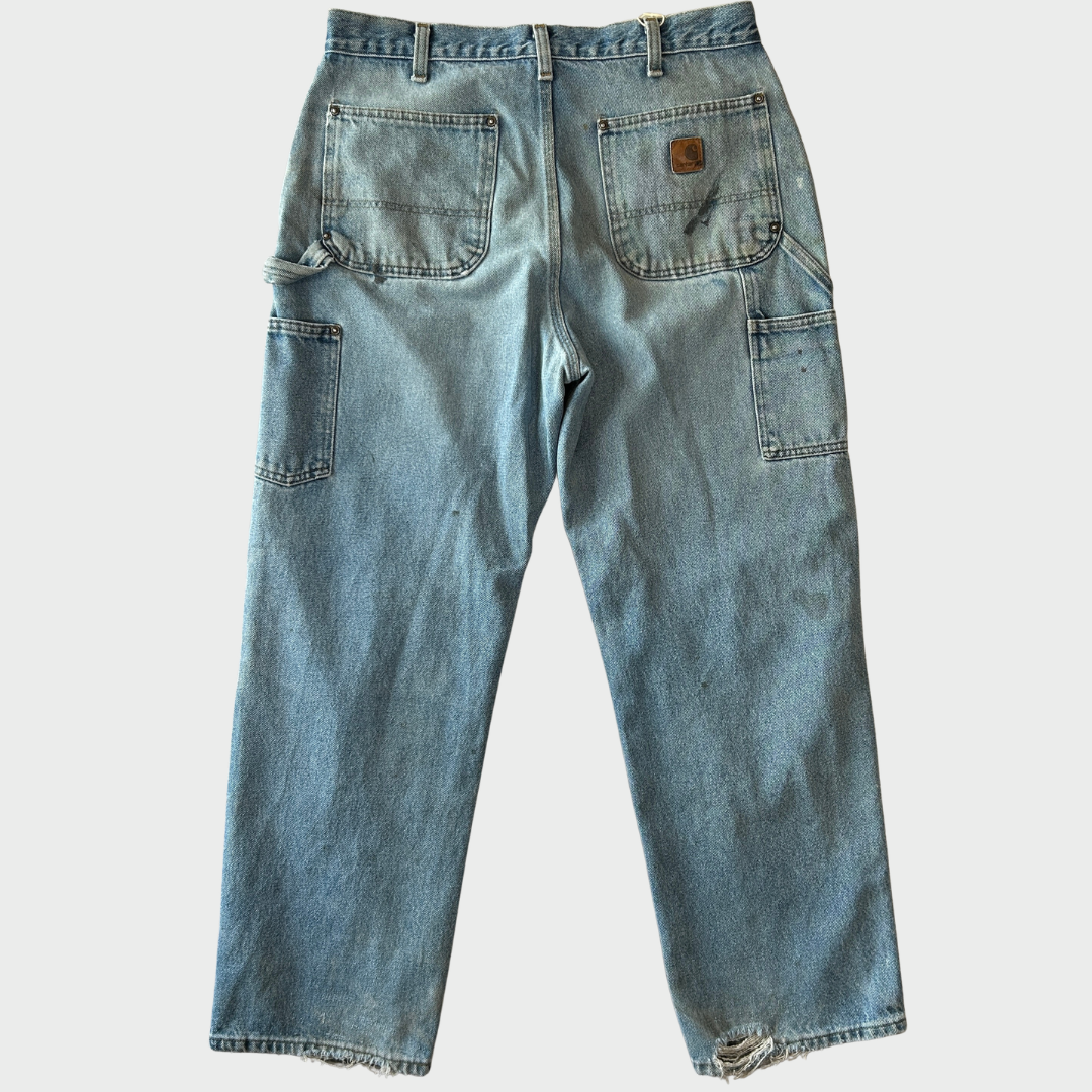 00's Carhartt カーハート ダブルニー デニムペインターパンツ B73 DST ライトブルー (W34/L32) /B3726P-SO