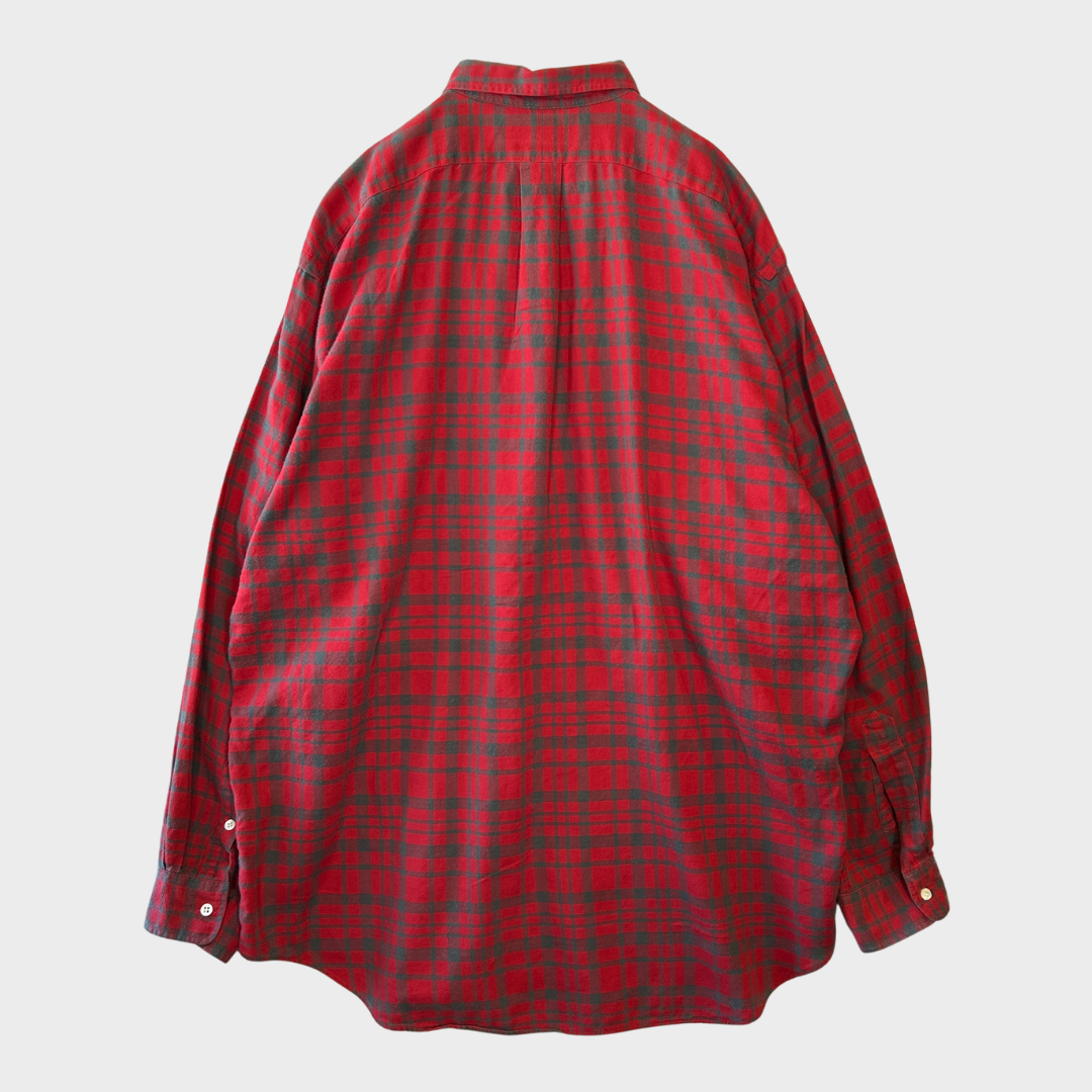 00's  Ralph Lauren  オンブレチェックシャツ 赤 L /B2897SH-SO