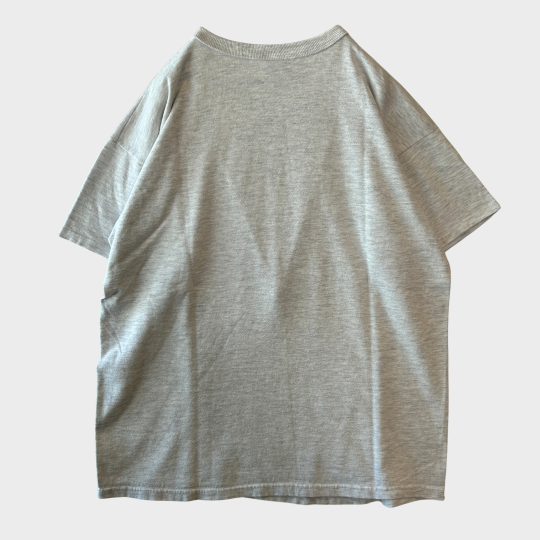 90's Champion チャンピオン 胸ロゴ 袖刺繍 Tシャツ アッシュグレー (XL) B4036T-SO