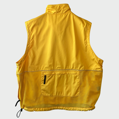 90's EBTEK Eddie Bauer エディバウアー ナイロンベスト 黄色 (L)/A9873V-SO