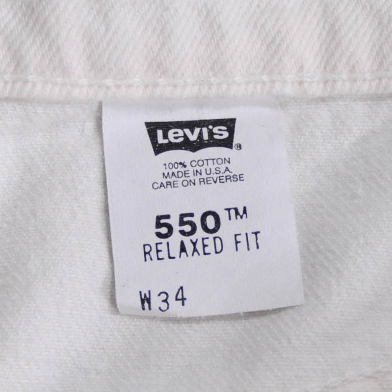 90's Levi's 550 デニムハーフパンツ 白 (34)/A4103P-SO