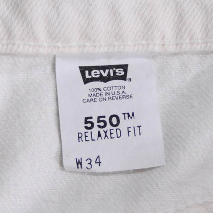 90's Levi's 550 デニムハーフパンツ 白 (34)/A4103P-SO