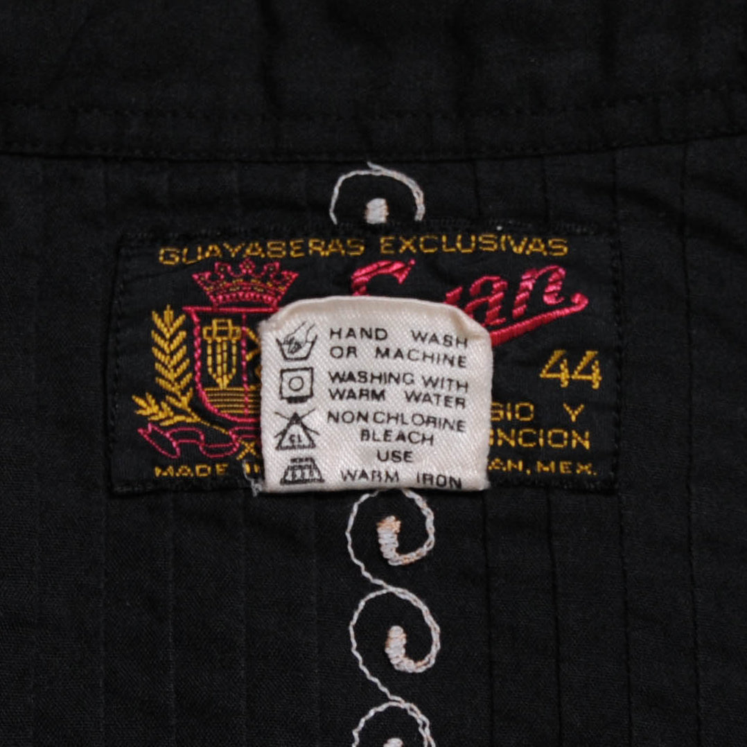 GUAYABERAS EXCLUSIVAS キューバシャツ 黒 /A3761SH-SO
