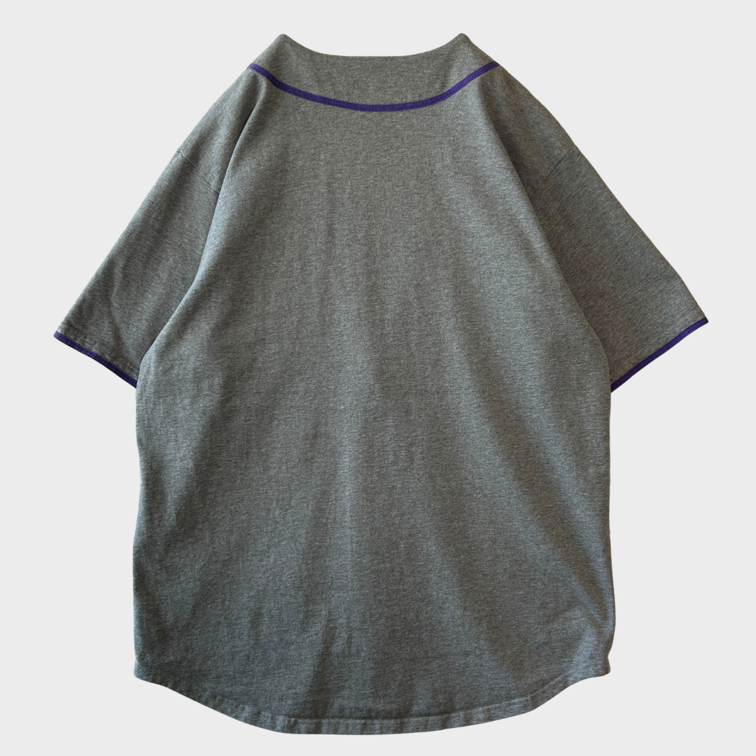 00's Stussy ステューシー ベースボールシャツ グレー (XL)/B3940S-SO