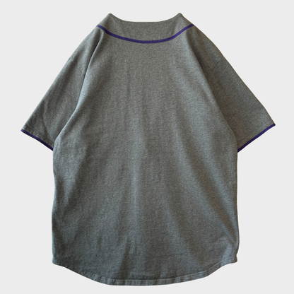 00's Stussy ステューシー ベースボールシャツ グレー (XL)/B3940S-SO