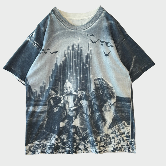 90's オズと魔法使い オーバープリントTシャツ 白 (サイズ不明)/B3600T-SO