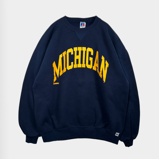 Russell Athletic ラッセル カレッジスウェット MICHIGAN 紺(XL)/A5225SW-SO