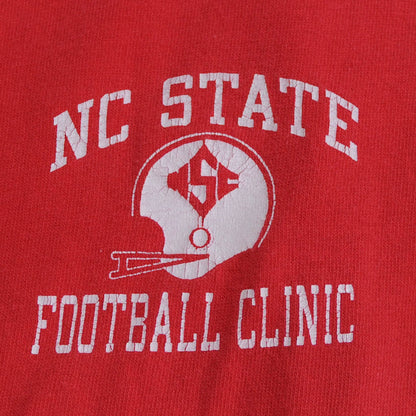 80's champion NC STATE FOOTBALL CLINIC Tシャツ 赤 (XL)/A4102T-SO