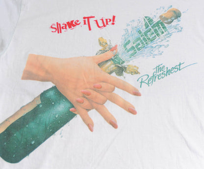 90's Salem タバコ企業 Shake it up! リンガーTシャツ 白 緑 (XL)/A3539T-SO