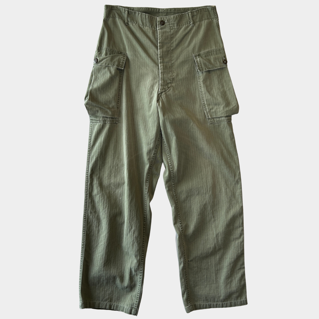 40's U.S.ARMY M-43 HBT カーゴパンツ ミリタリー WW2 (34×33)/A9742P-SO