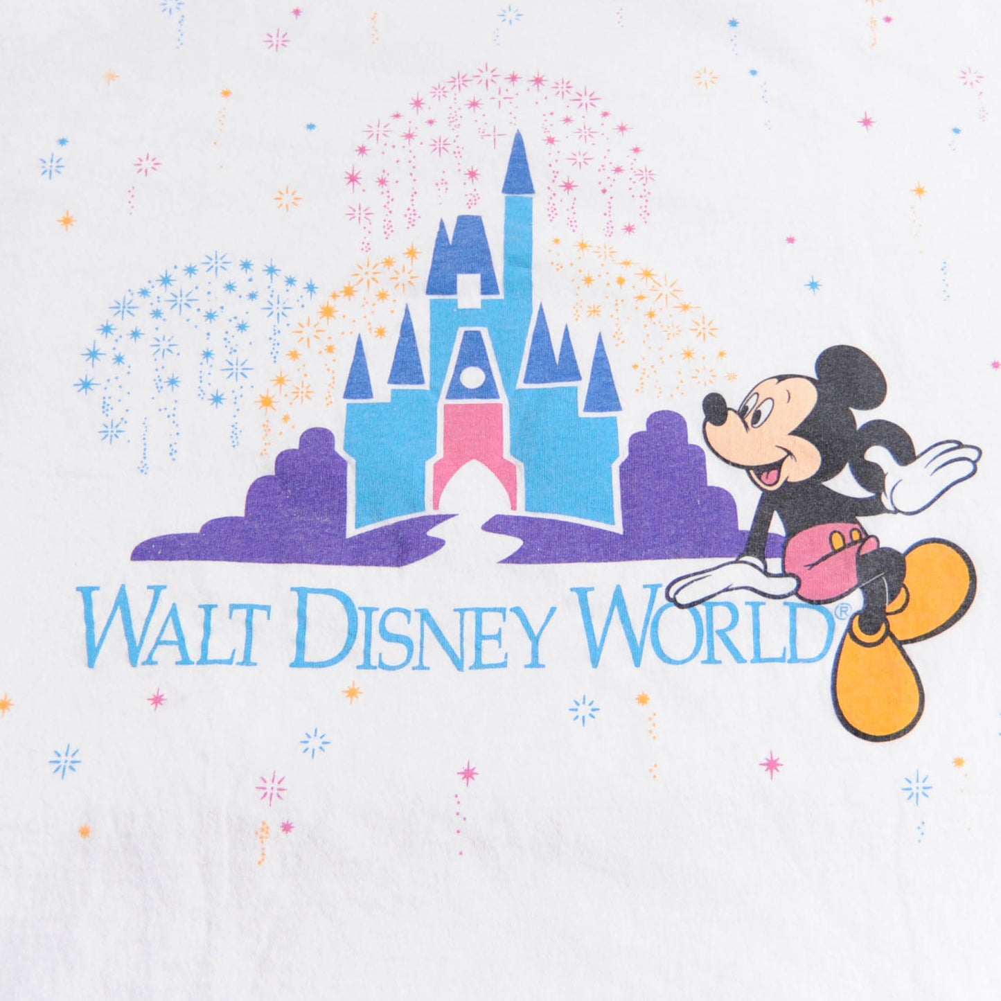 90's WALT DISNEY WORLD シンデレラ城 Tシャツ 白 (XL)/A4251T-SO