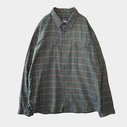 00's Patagonia パタゴニア "Backshot Shirt" ライトネルシャツ (L)/A8516SH-SO