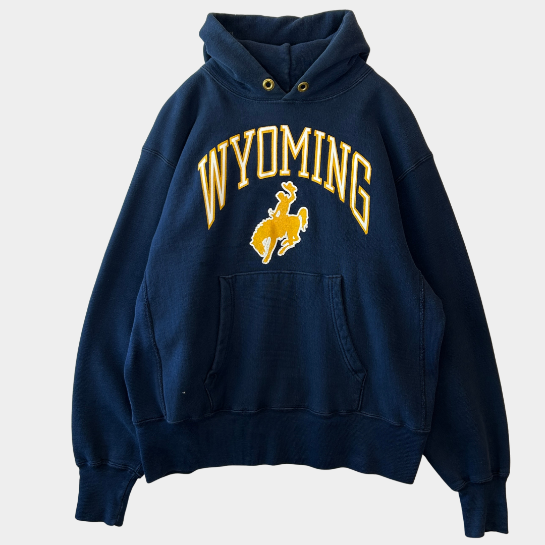 80's Champion Reverse Weave リバースウィーブ スウェットフーディー WYOMING 旧ハトメ ネイビー(M)/C0945R-SO