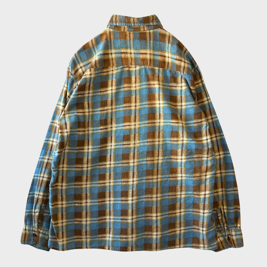 70's Fruit of The Loom プリントネルシャツ チェックシャツ (L)/A8823SH-SO