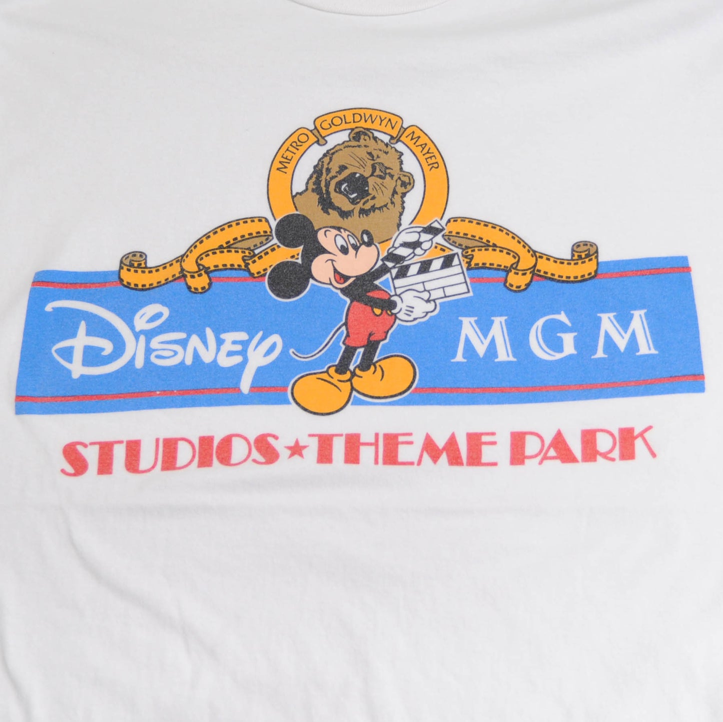 Disney MGM STUDIOS THEME PARK Mickey Mouse プリントTシャツ 白 (XL)A2784T-SO