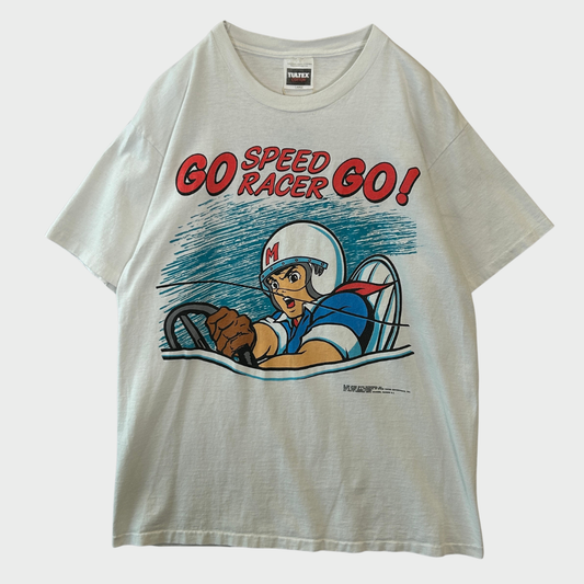 90's TULTEX マッハGoGoGo SPEED RACER Tシャツ 白 (L) /B3450T-SO