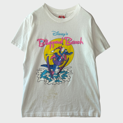 90's MICKEY.INC ディズニー Blizzard Beach ブリザード・ビーチ キャラクターTシャツ 白(不明)/B3541T-SO