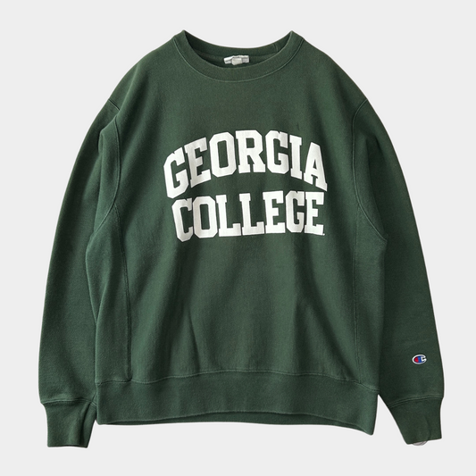 00's champion reverse weave "GEORGIA COLLEGE" チャンピオン リバースウィーブ グリーン (L)/A8089S-SO