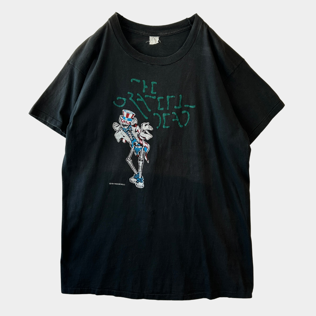 70's Grateful Dead グレイトフル・デッド アンクル・サム ムービーTシャツ バンドT 黒 (XL)/C1043T-SO