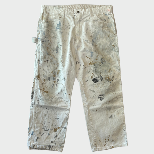 00's Dickies ディッキーズ Sherwin Williams 企業ロゴ ペインター ワークパンツ 白 (38×30)/B3704P-SO
