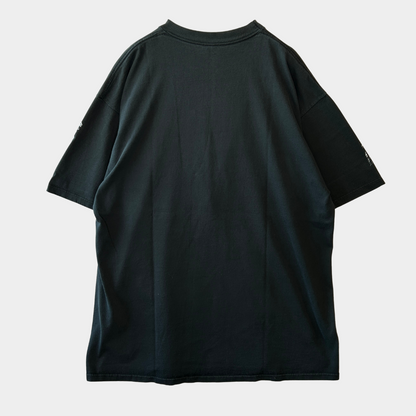 90's Jerzees  SUE CHAFFEE イーグル　アニマルアートTシャツ 黒(XL)/A7390T-SO