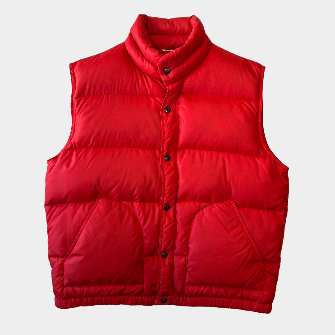 90's CAMP7 ダウンベスト Goose down レッド(L)/C0255V-SO