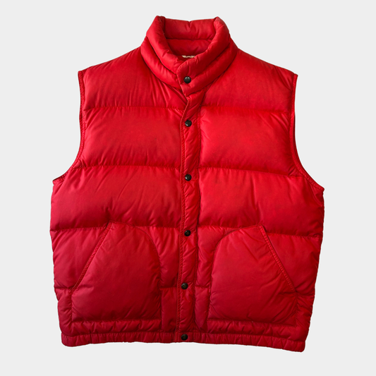 90's CAMP7 ダウンベスト Goose down レッド(L)/C0255V-SO