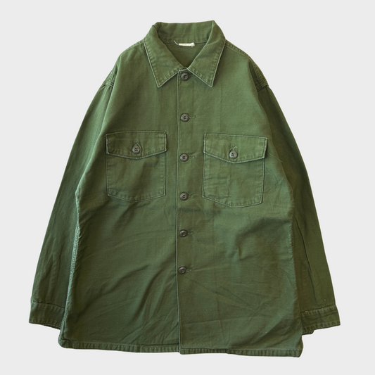 60's US ARMY ユーティリティーシャツ OG 107 ミリタリー カーキ (L)/A7733SH-SO