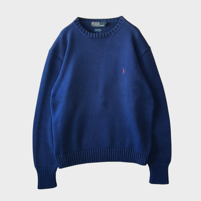 Polo by Ralph Lauren ラルフローレン コットンニット ネイビー(L)/C0415K-SO