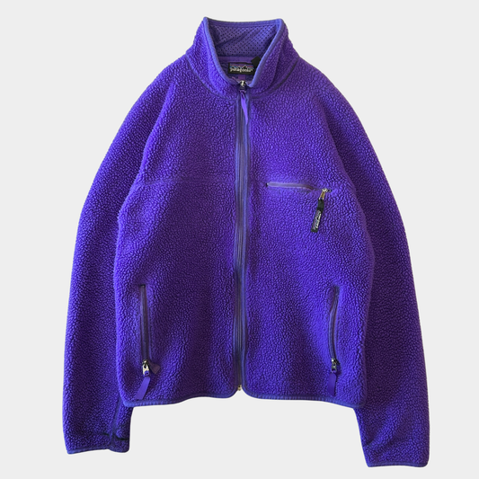 90's Patagonia パタゴニア ベビーレトロカーディガン USA製 パープル(S)/A8890F-SO
