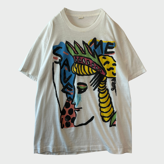 90's "SAVE ME" アートTシャツ 白(サイズ不明)/B2194T-SO