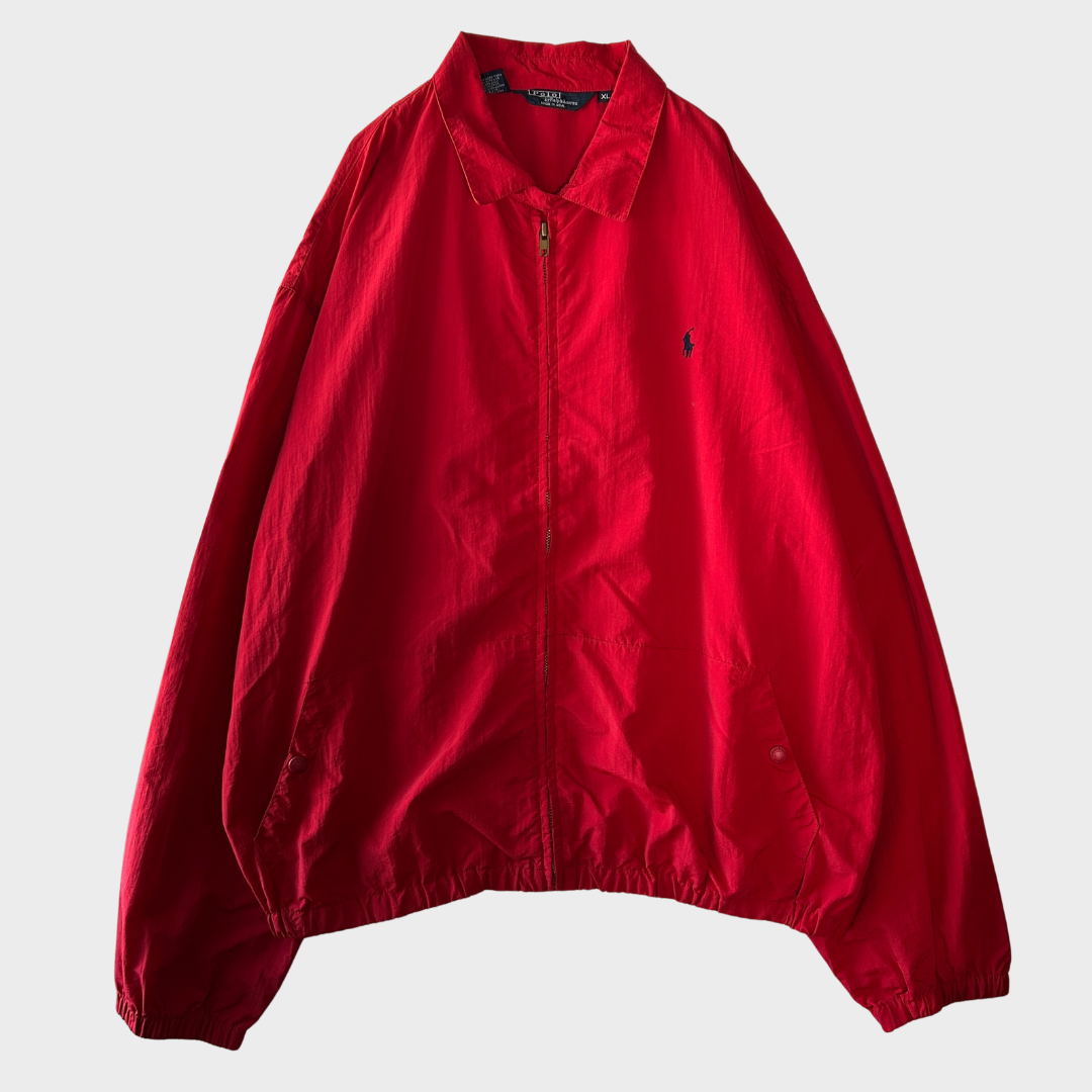 80's Polo by Ralph Lauren ナイロンスウィングトップ 赤(XL)/B2361O-SO