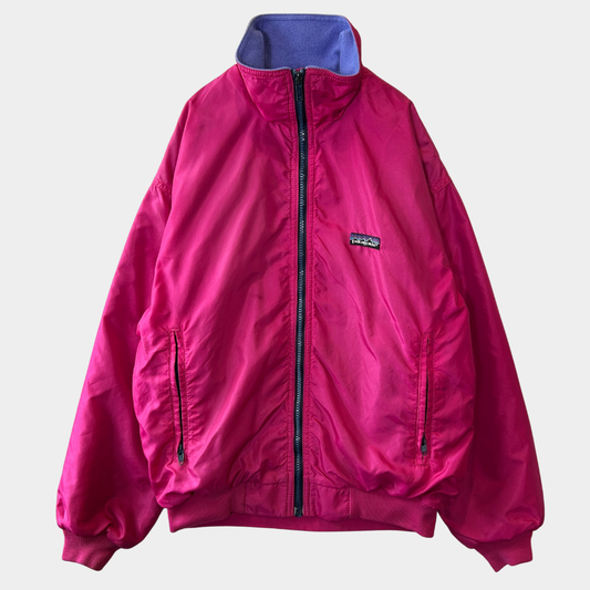 80's Patagonia パタゴニア シェルドシンチラ ナイロン/フリース USA製 ピンク/A5264A 5264O-SO