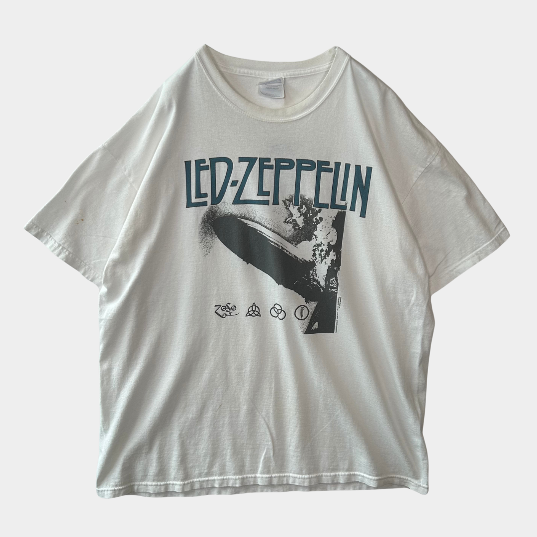 LED ZEPPELIN ゼファー HanesTシャツ　Mサイズ 00's Hanes Led Zeppelin レッド・ツェッペリン Tシャツ 白(XL)/A6568T