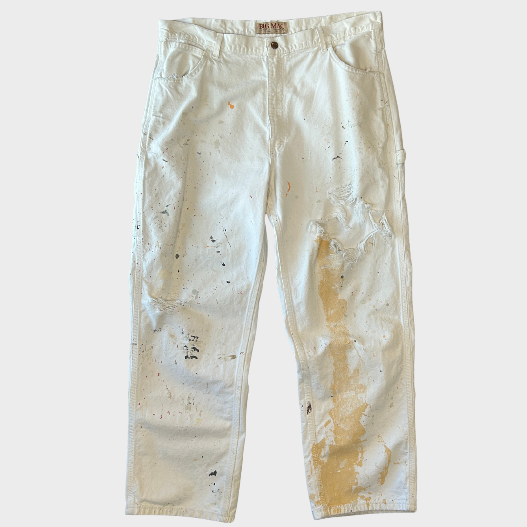 90's BIG MAC ペインターパンツ 白 ホワイト (サイズ不明) /A9148P-SO