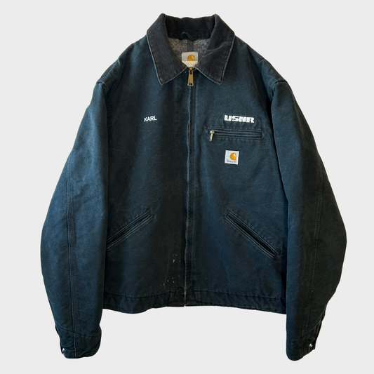 Carhartt カーハート デトロイトジャケット J001 BLK KARL USNR刺繍 ブラック (L) /A9796J-SO