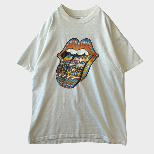 90's anvil Rolling Stones 1977-1998「Bridges to Babylon World Tour」ツアー バンドTシャツ 白 (L) /B3490T-SO