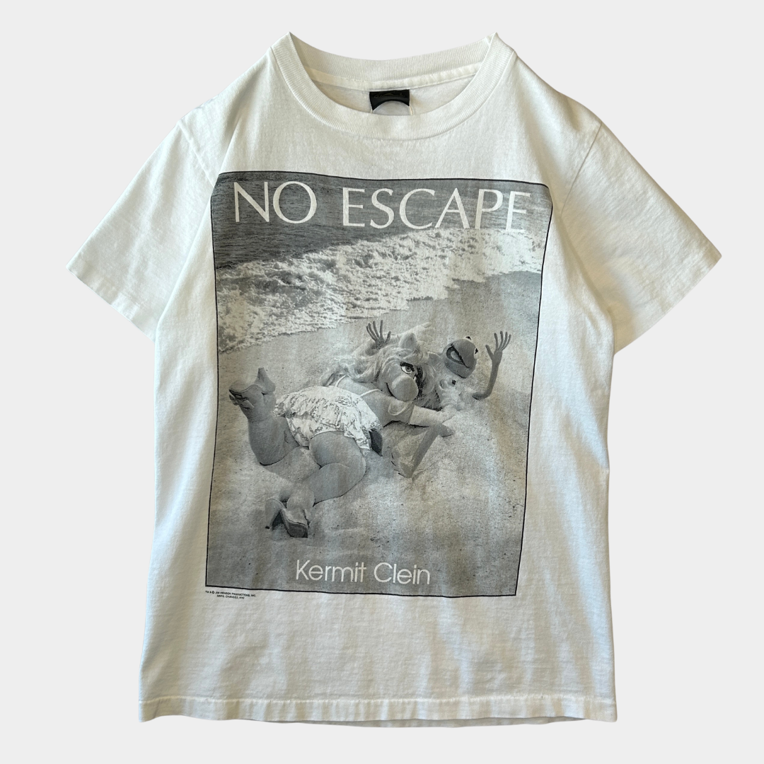90's  Kermit Clein カーミット ミス・ピギー CKパロディーTシャツ 白(M)/C0511T-SO