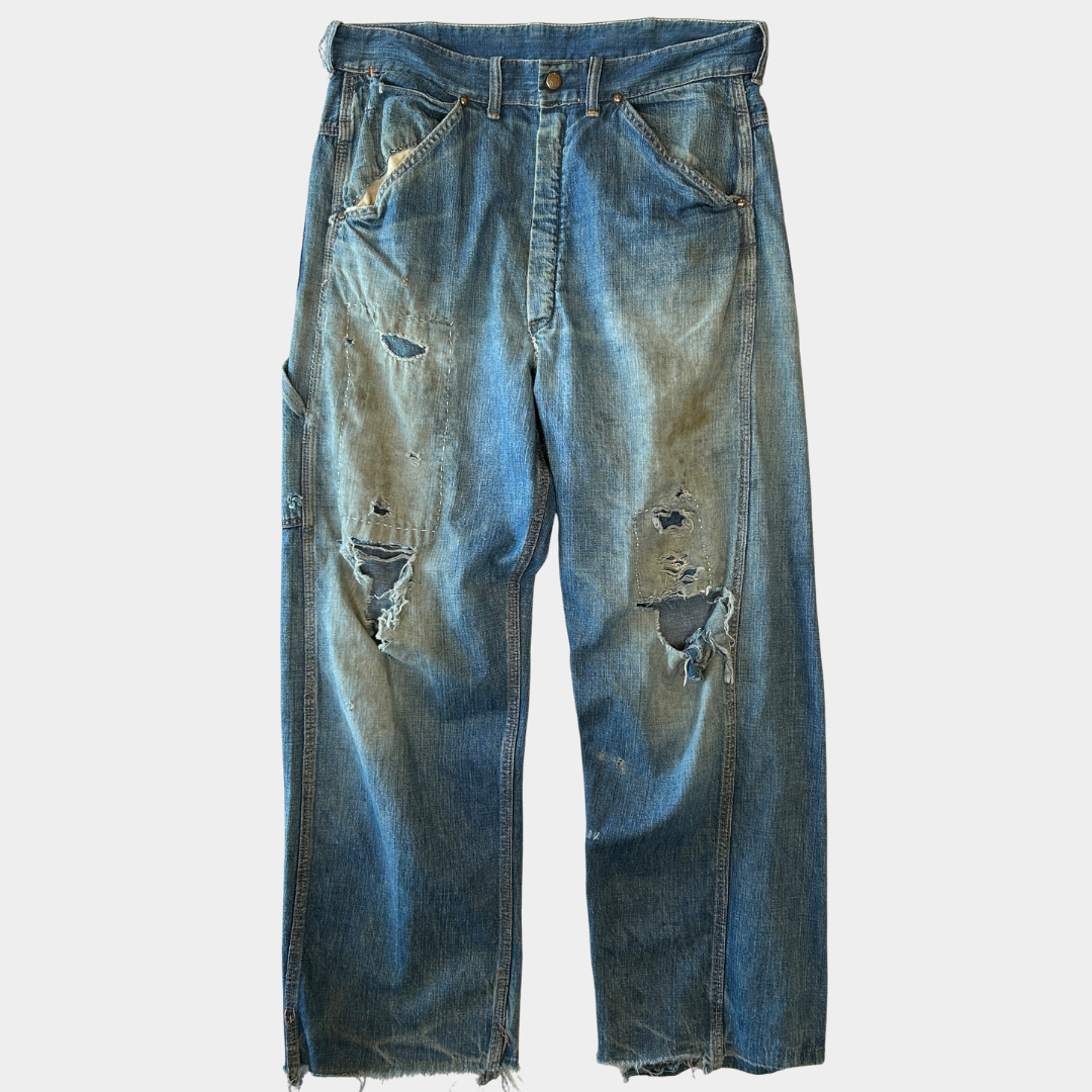 50' RED BALL デニムペインターパンツ ワークパンツ 襤褸/A9608P-SO