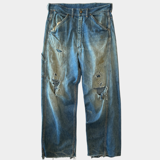 50' RED BALL デニムペインターパンツ ワークパンツ 襤褸/A9608P-SO