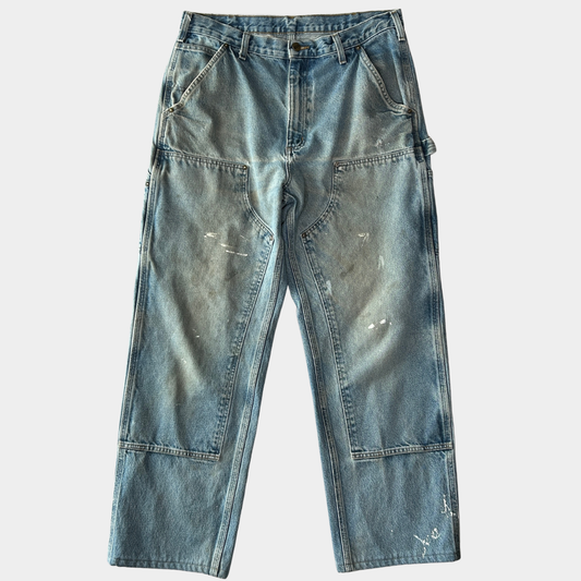 00's Carhartt カーハート ダブルニー デニムペインターパンツ B73 DST (34×34)/C0452P-SO