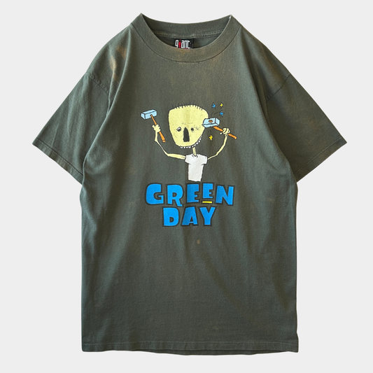 90's GRREN DAY グリーン・デイ ”NIMROD＂ Tシャツ ミュージックT giant オリーブ(L)/C0518T-SO