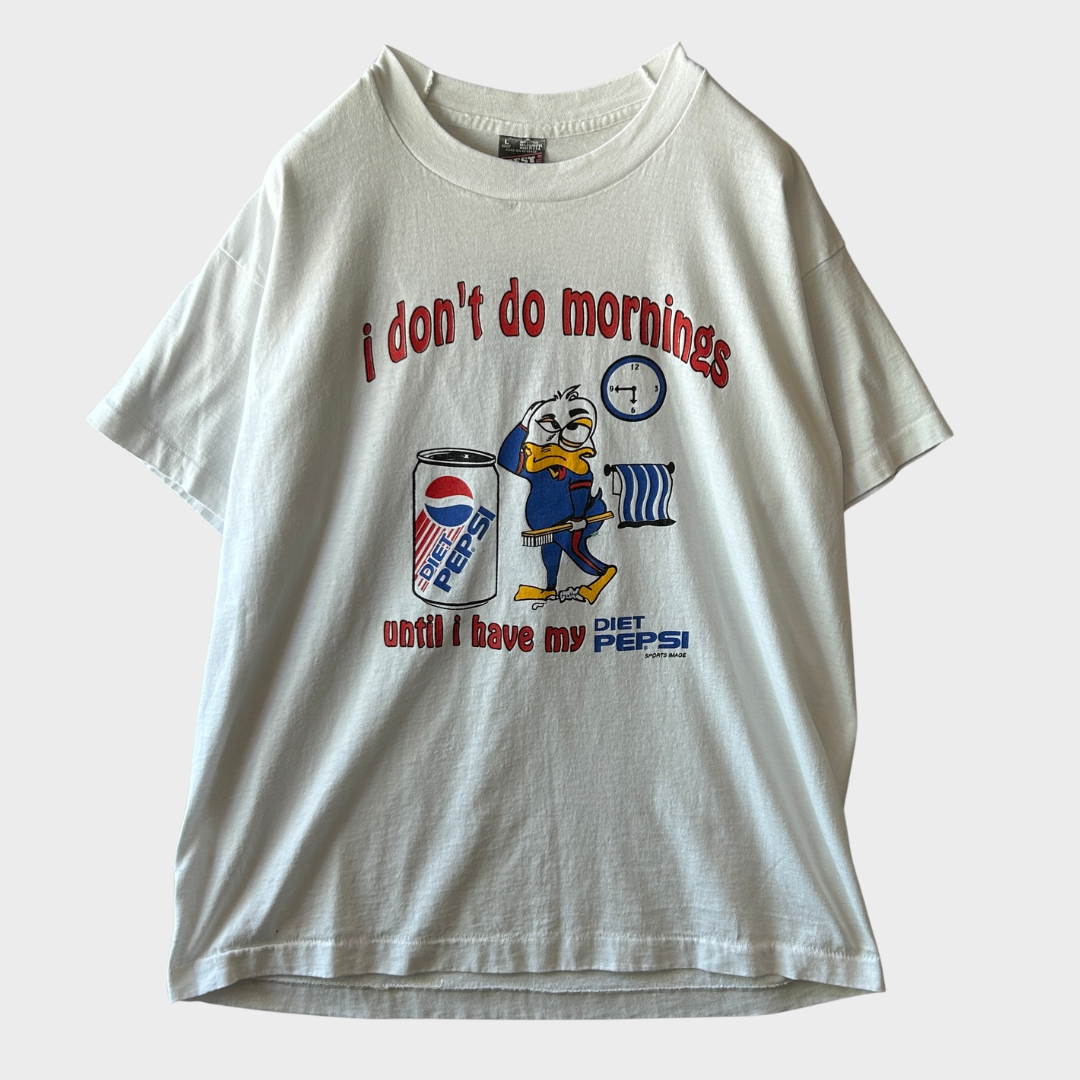 90's Fruit of the room ペプシコーラ ダイエットペプシ Tシャツ 企業T 白 (L)/B3649T-SO