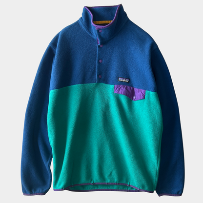 00's Patagonia synshilla Snap-T パタゴニア シンチラ スナップT 青 緑 紫(M)/C0087F-SO
