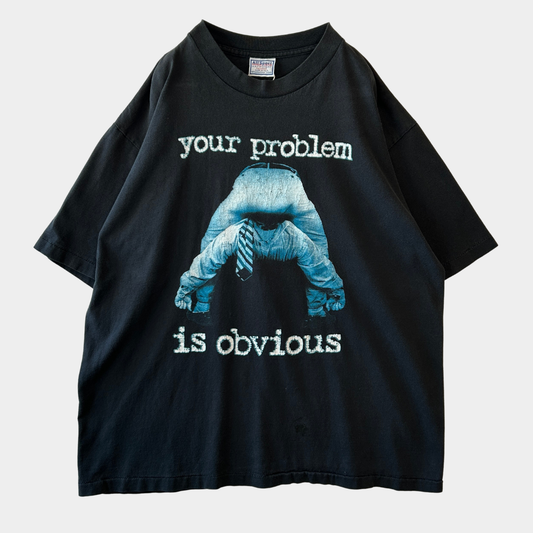 90's your problem is obvious メッセージTシャツ Allsport シングルステッチ USA製 (XL)/C1245T-SO