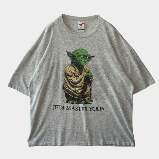 90's ARTEX STAR WARS”JEDI MASTER YODA" ヨーダ ムービーTシャツ グレー(L)/A6764T-SO