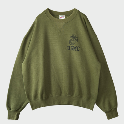 90's Soffe USMC ミリタリースウェット カーキ (L)/A7939S-SO